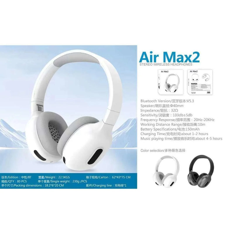 🎧 Fone de Ouvido Air Max2 – Liberdade Sem Fio e Som de Alta Qualidade! 🚀