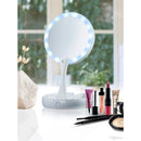 Espelho de maquiagem articulado com círculo de LED efeito Ring Light