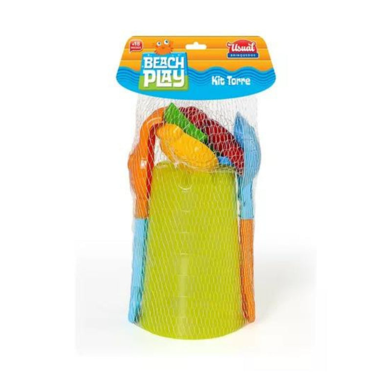 Brinquedo De Praia Torre C/ Acessórios Beach Play - Usual