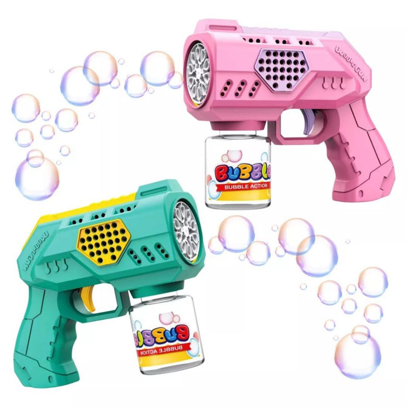 Arminha De Fazer Bolha De sabão Maquina Bubblee Rosa Verde