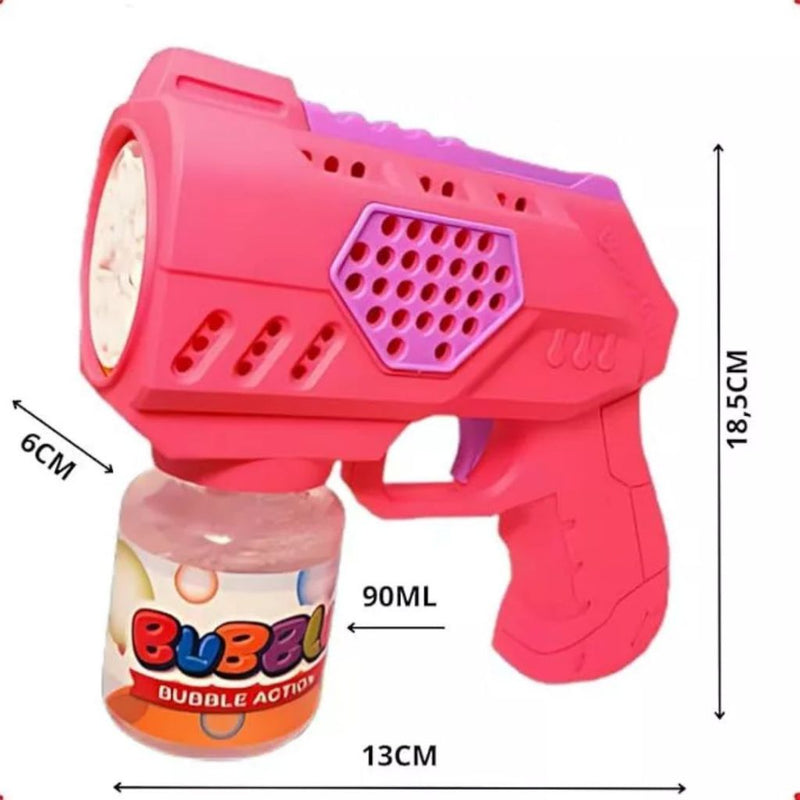 Arminha De Fazer Bolha De sabão Maquina Bubblee Rosa Verde