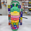 Garrafa De Água Infantil Interativa Educacional Co Números E Contas Garrafa Interativa De Contas Giratórias 360° 520ml