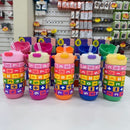 Garrafa De Água Infantil Interativa Educacional Co Números E Contas Garrafa Interativa De Contas Giratórias 360° 520ml